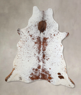 Salt and Pepper Brown X-Large Brazilian Cowhide Rug 7'7"H x 6'5"W #A45568 by Hudson Hides