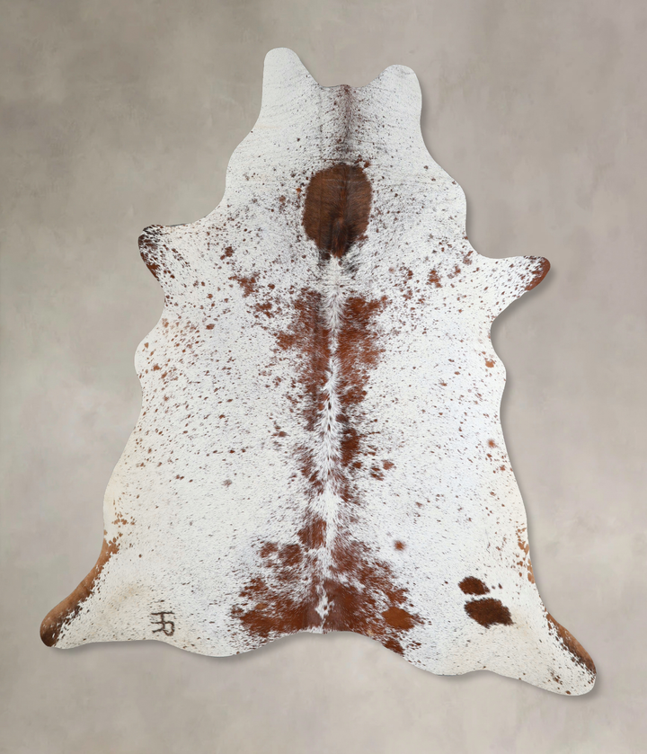 Salt and Pepper Brown X-Large Brazilian Cowhide Rug 7'7"H x 6'5"W #A45568 by Hudson Hides