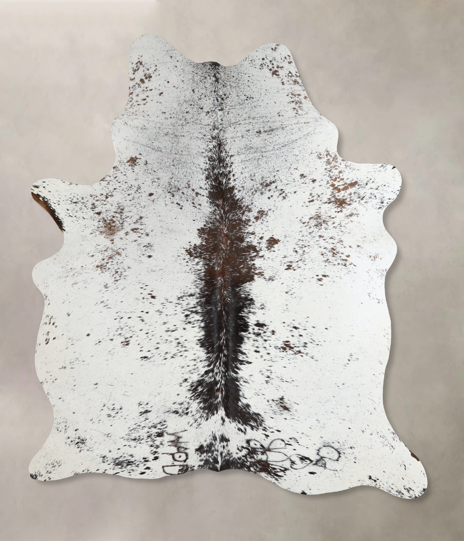 Salt and Pepper Brown Cowhide Rug #A45569