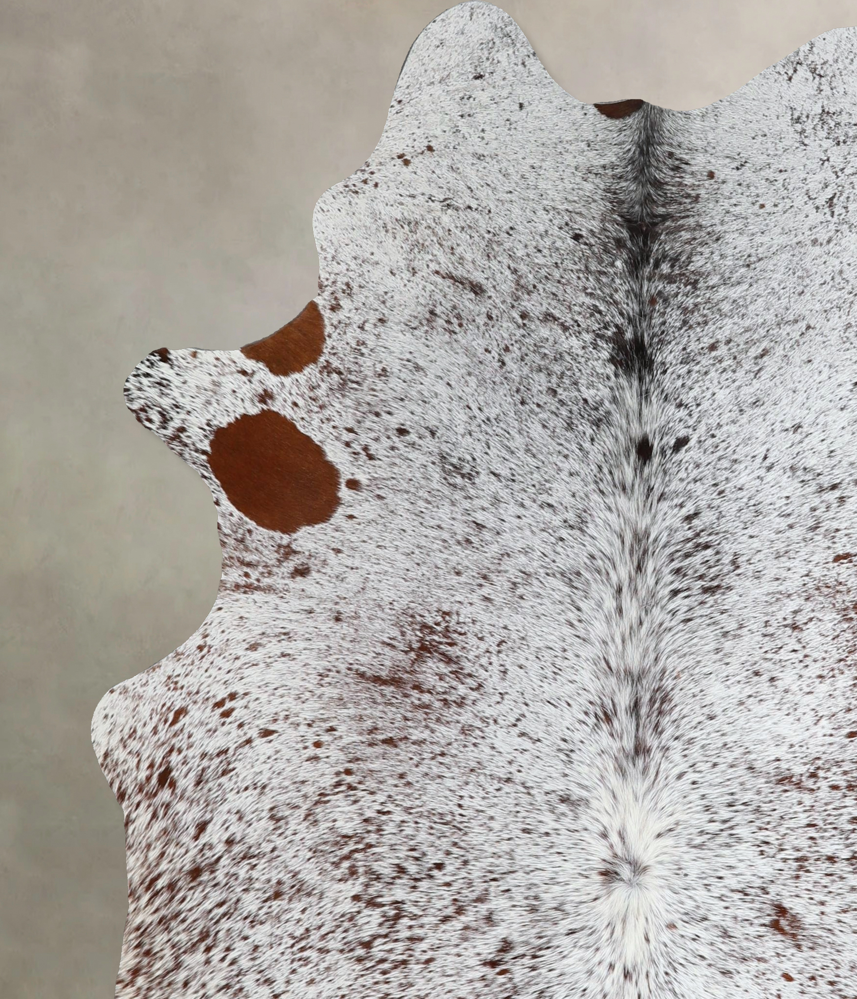 Salt and Pepper Brown Cowhide Rug #A45571