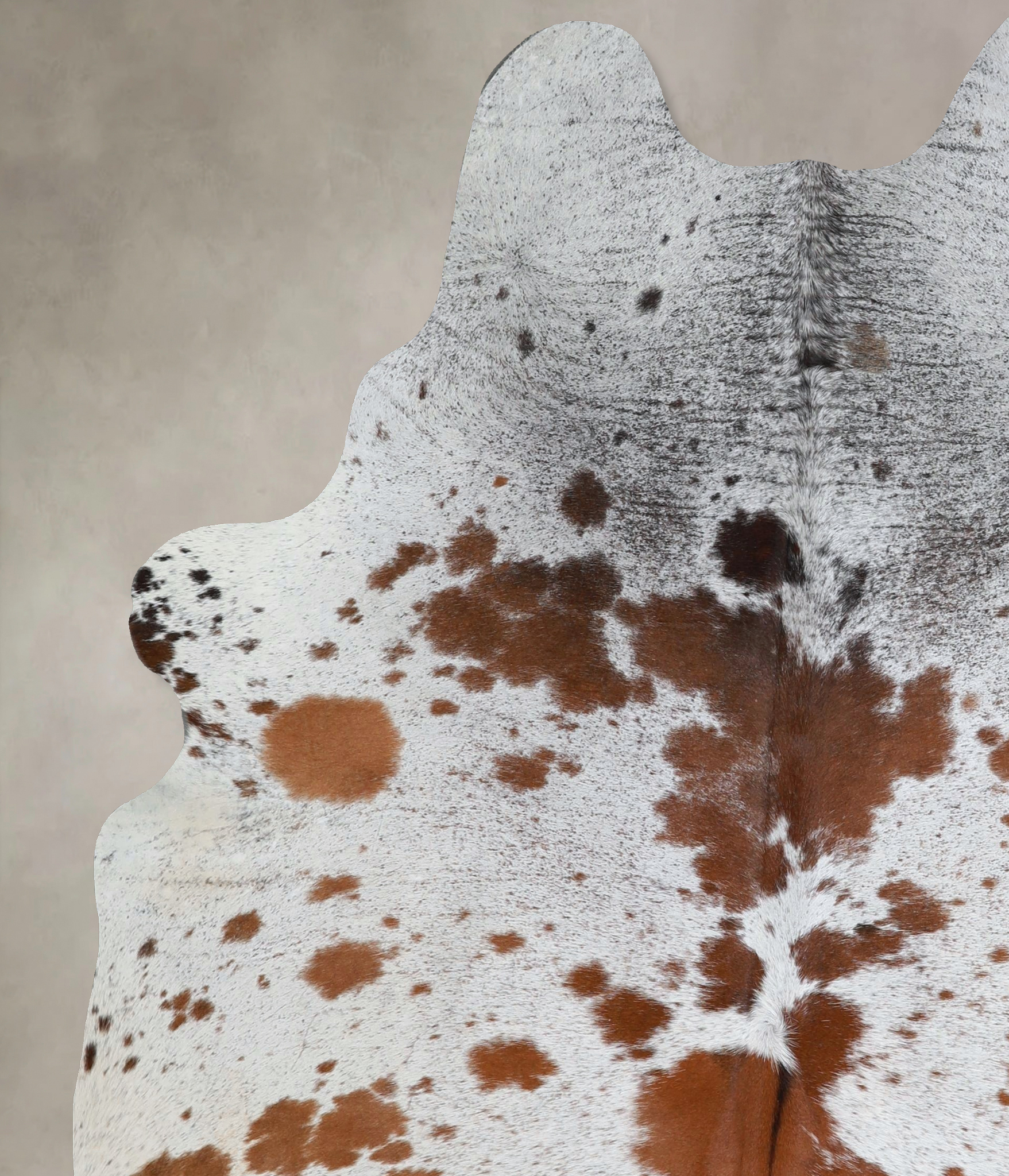 Salt and Pepper Brown Cowhide Rug #A45573