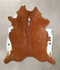 Brown and White Regular X-Large Brazilian Cowhide Rug 7'0
