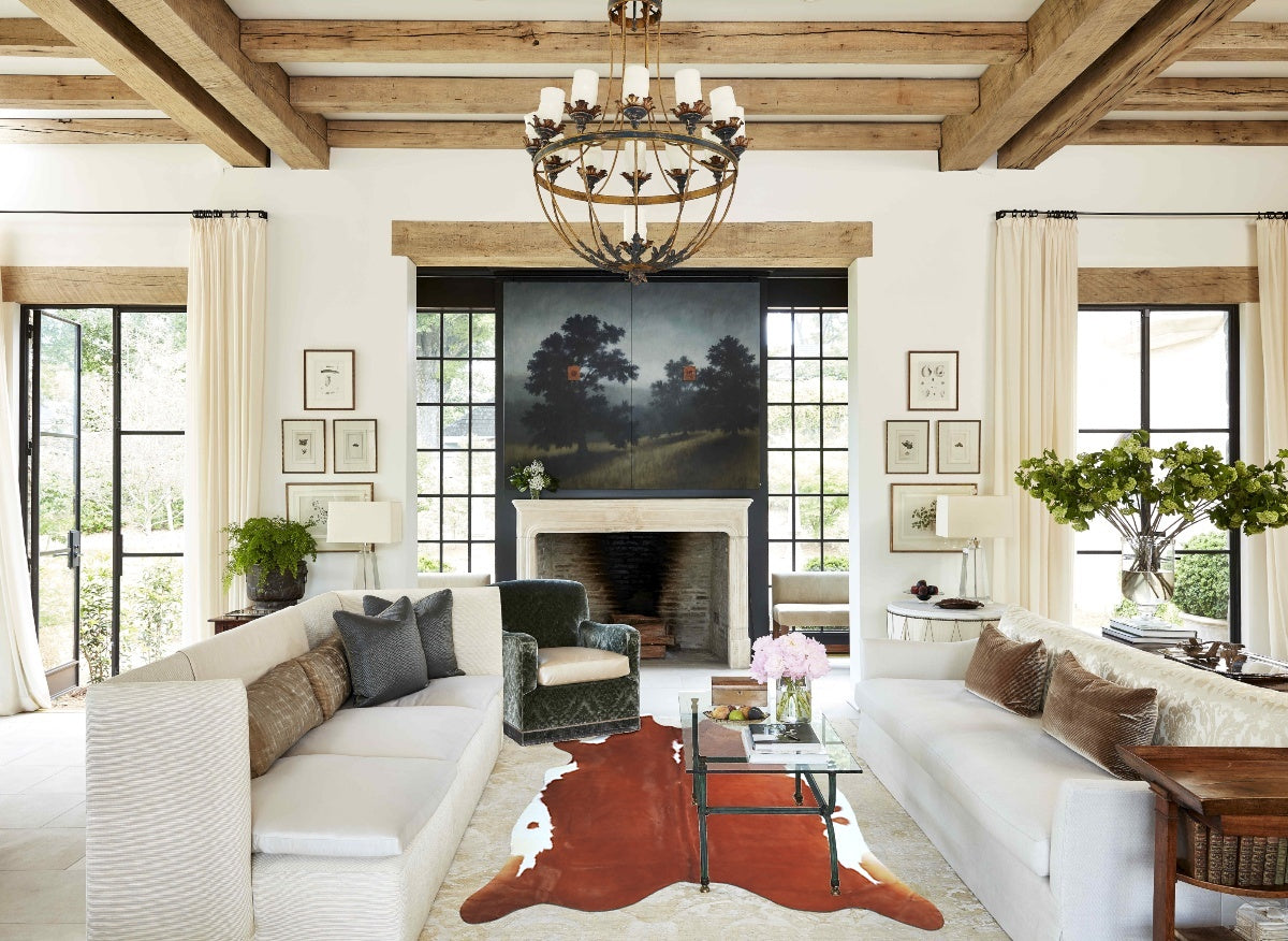 Brown and White Regular Cowhide Rug #A45577