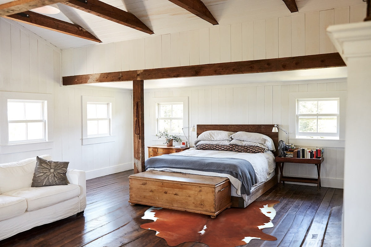 Brown and White Regular Cowhide Rug #A45577