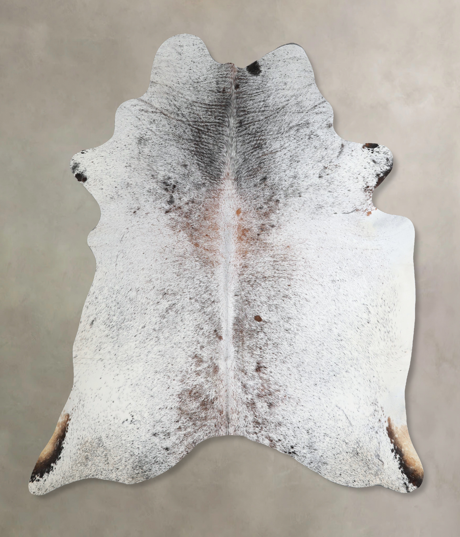 Salt and Pepper Brown Cowhide Rug #A45585