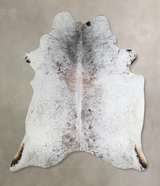 Salt and Pepper Brown Large Brazilian Cowhide Rug 6'10"H x 5'10"W #A45585 by Hudson Hides