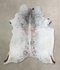Salt and Pepper Brown Large Brazilian Cowhide Rug 6'10