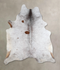 Salt and Pepper Brown X-Large Brazilian Cowhide Rug 7'0