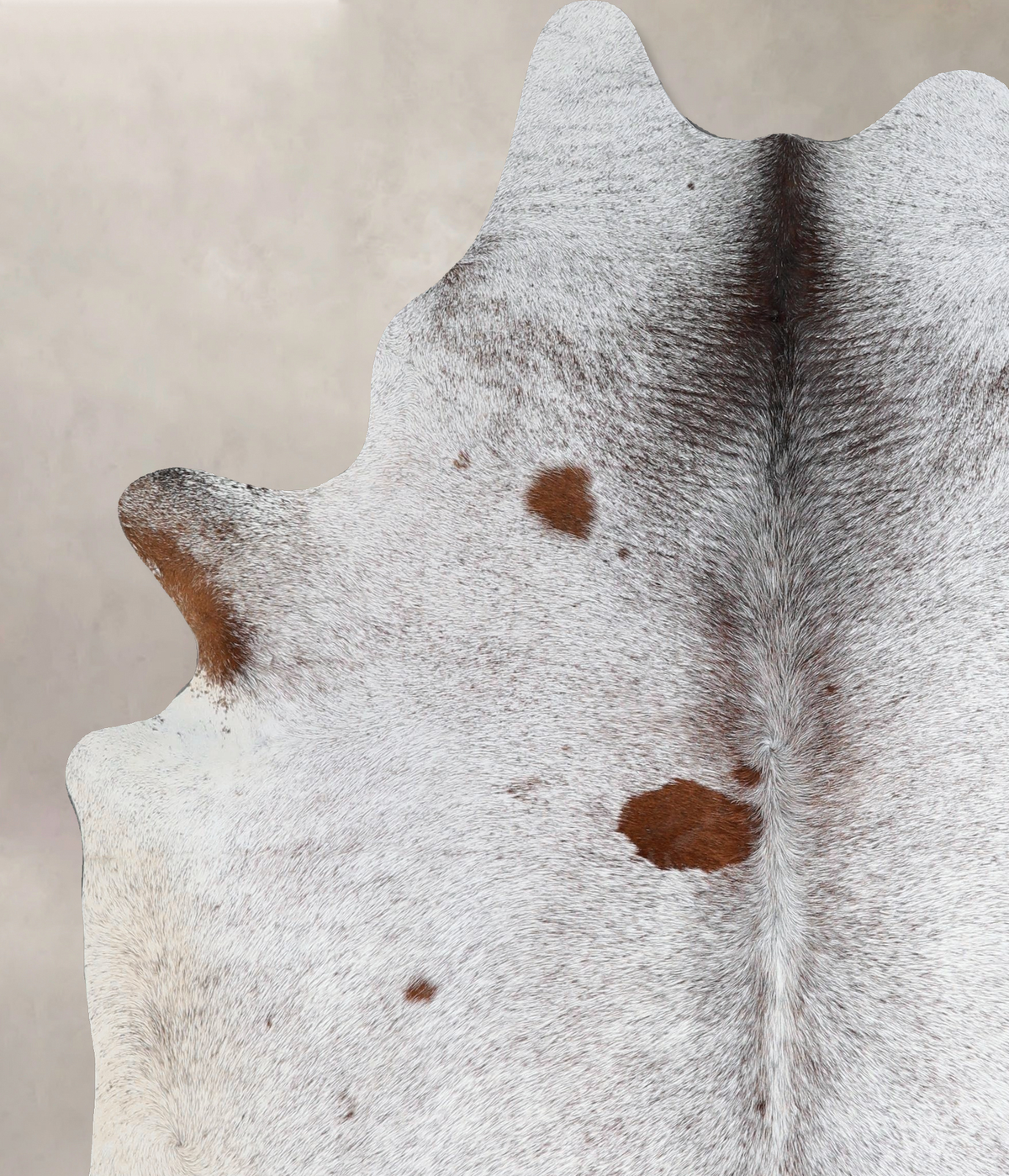 Salt and Pepper Brown X-Large Brazilian Cowhide Rug 7'0"H x 6'1"W #A45588 by Hudson Hides