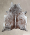 Salt and Pepper Brown X-Large Brazilian Cowhide Rug 7'1