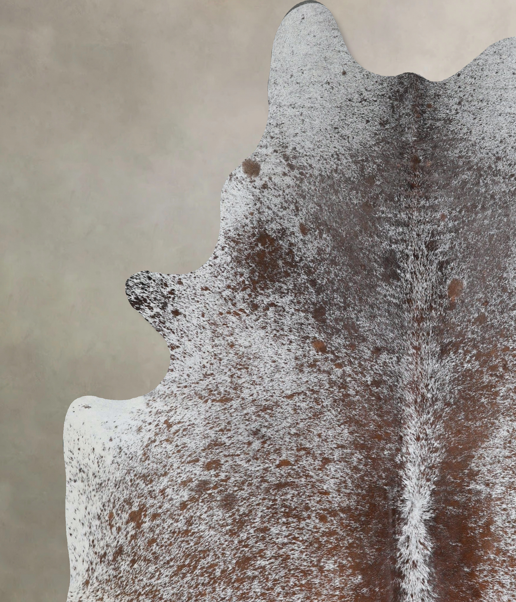 Salt and Pepper Brown Cowhide Rug #A45592