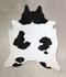 Black and White XX-Large Brazilian Cowhide Rug 8'1