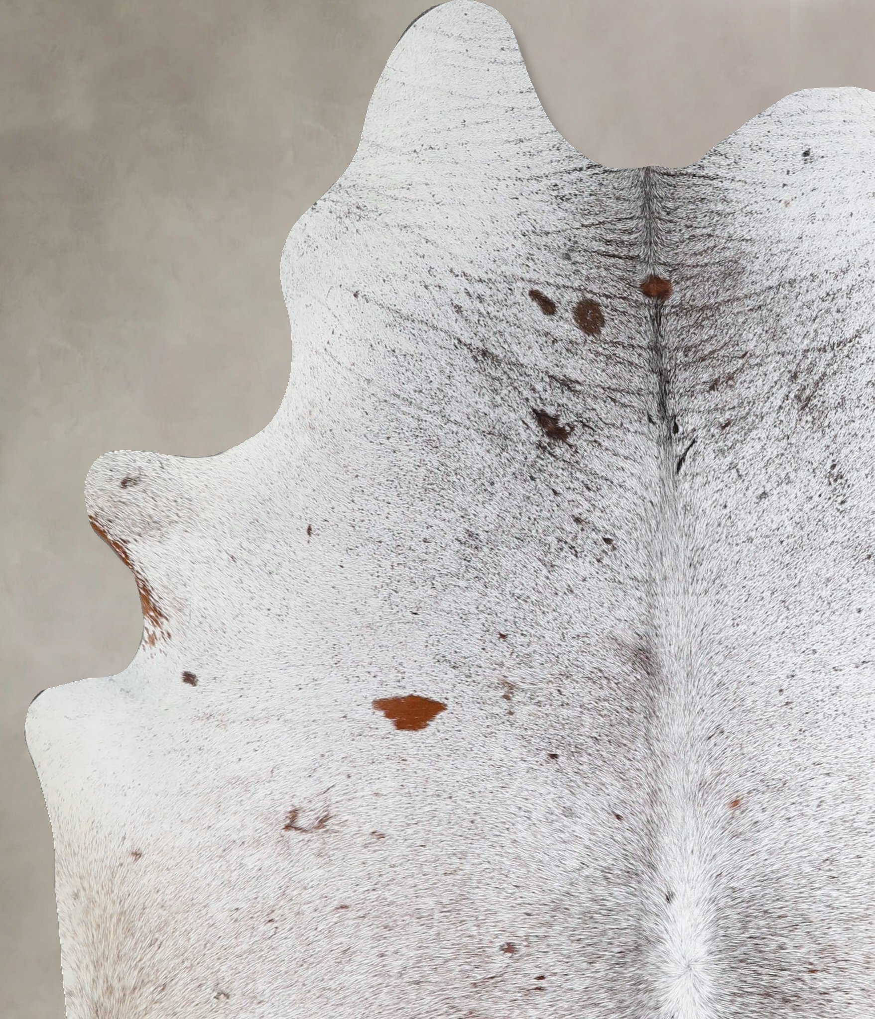 Salt and Pepper Brown Cowhide Rug #A45602