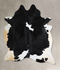 Black and White XX-Large Brazilian Cowhide Rug 8'7