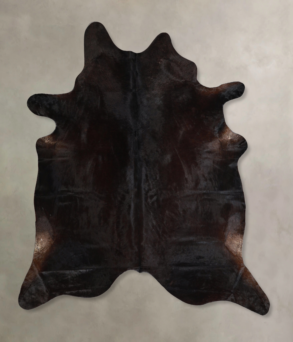 Solid Black Cowhide Rug #A45610