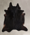 Solid Black X-Large Brazilian Cowhide Rug 7'2