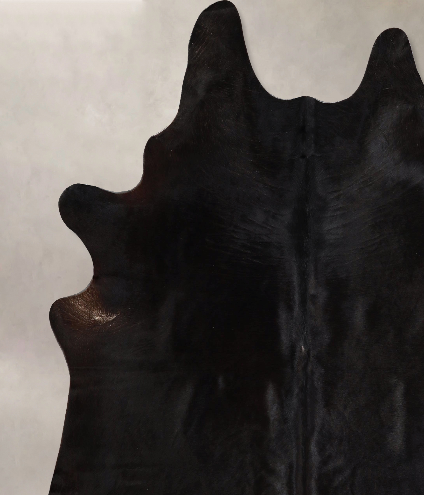 Solid Black Cowhide Rug #A45611