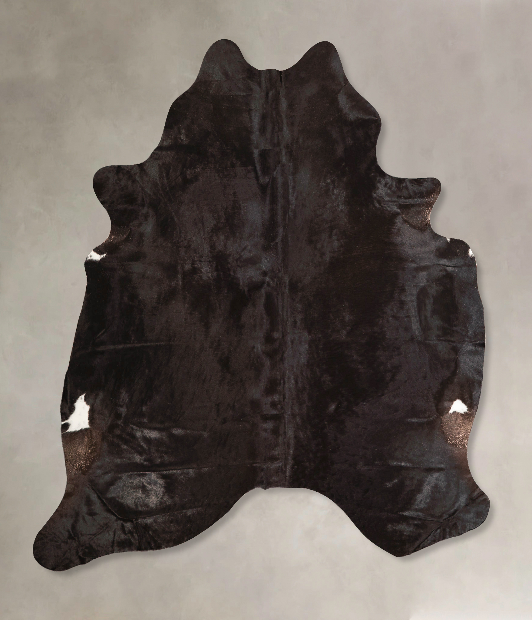 Solid Black Cowhide Rug #A45613