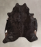 Solid Black X-Large Brazilian Cowhide Rug 7'2