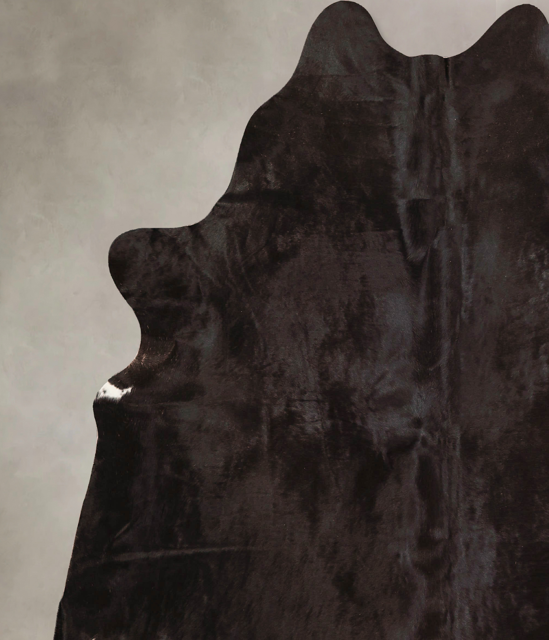 Solid Black Cowhide Rug #A45613