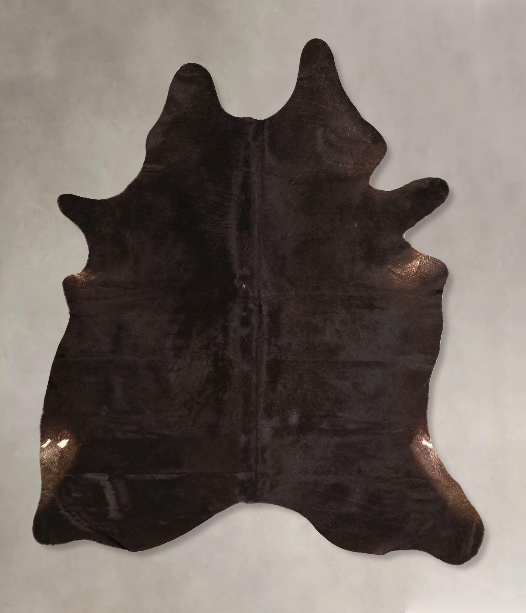 Solid Black Cowhide Rug #A45614