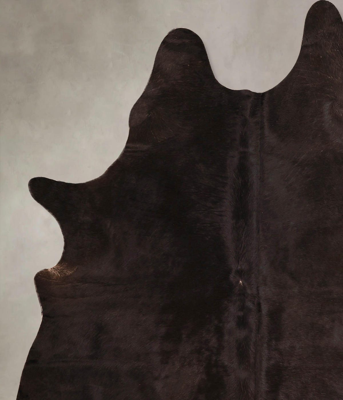 Solid Black X-Large Brazilian Cowhide Rug 7'4"H x 6'1"W #A45614 by Hudson Hides