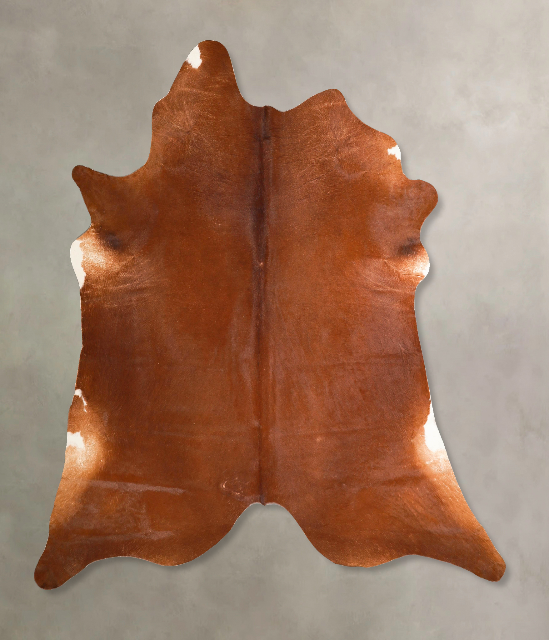 Solid Brown Cowhide Rug #A45619