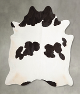 Black and White XX-Large Brazilian Cowhide Rug 7'7"H x 6'10"W #A45628 by Hudson Hides