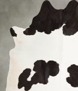 Black and White XX-Large Brazilian Cowhide Rug 7'7"H x 6'10"W #A45628 by Hudson Hides