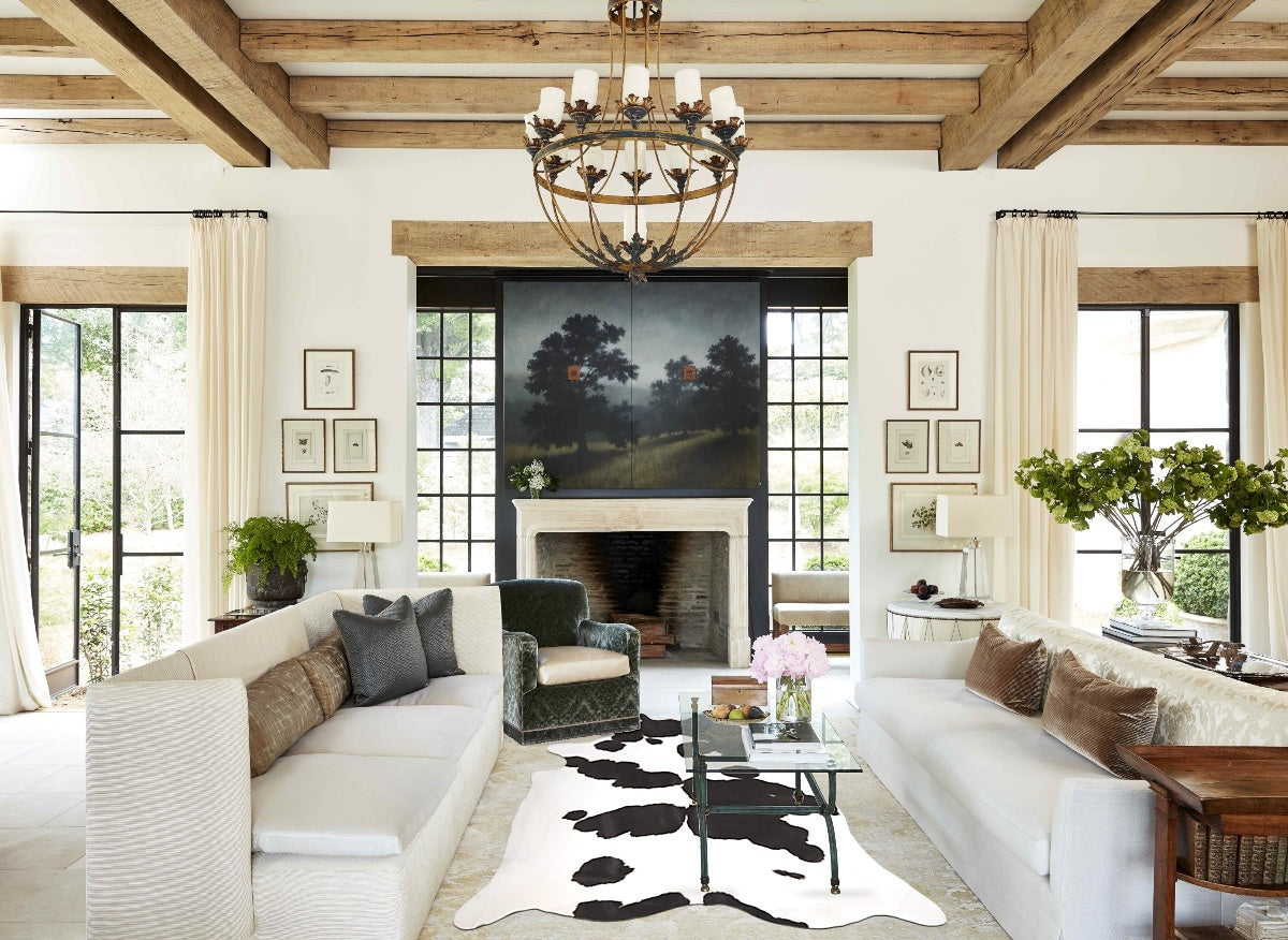 Black and White Cowhide Rug #A45634