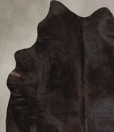 Solid Black X-Large Brazilian Cowhide Rug 6'10"H x 6'2"W #A45642 by Hudson Hides