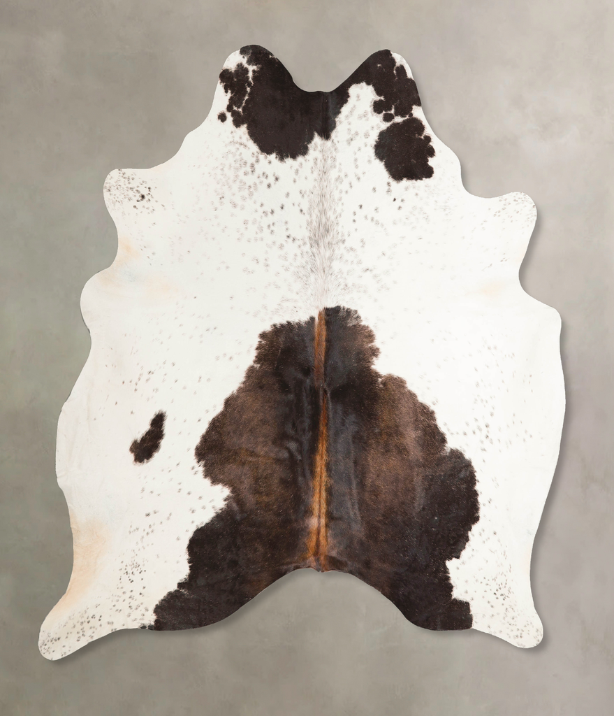 Chocolate and White Large Brazilian Cowhide Rug 6'5"H x 6'2"W #A45653 by Hudson Hides
