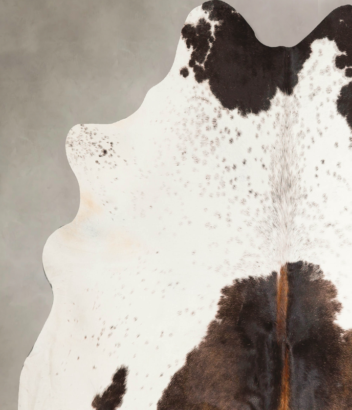 Chocolate and White Large Brazilian Cowhide Rug 6'5"H x 6'2"W #A45653 by Hudson Hides