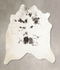 Salt and Pepper Black XX-Large Brazilian Cowhide Rug 7'4