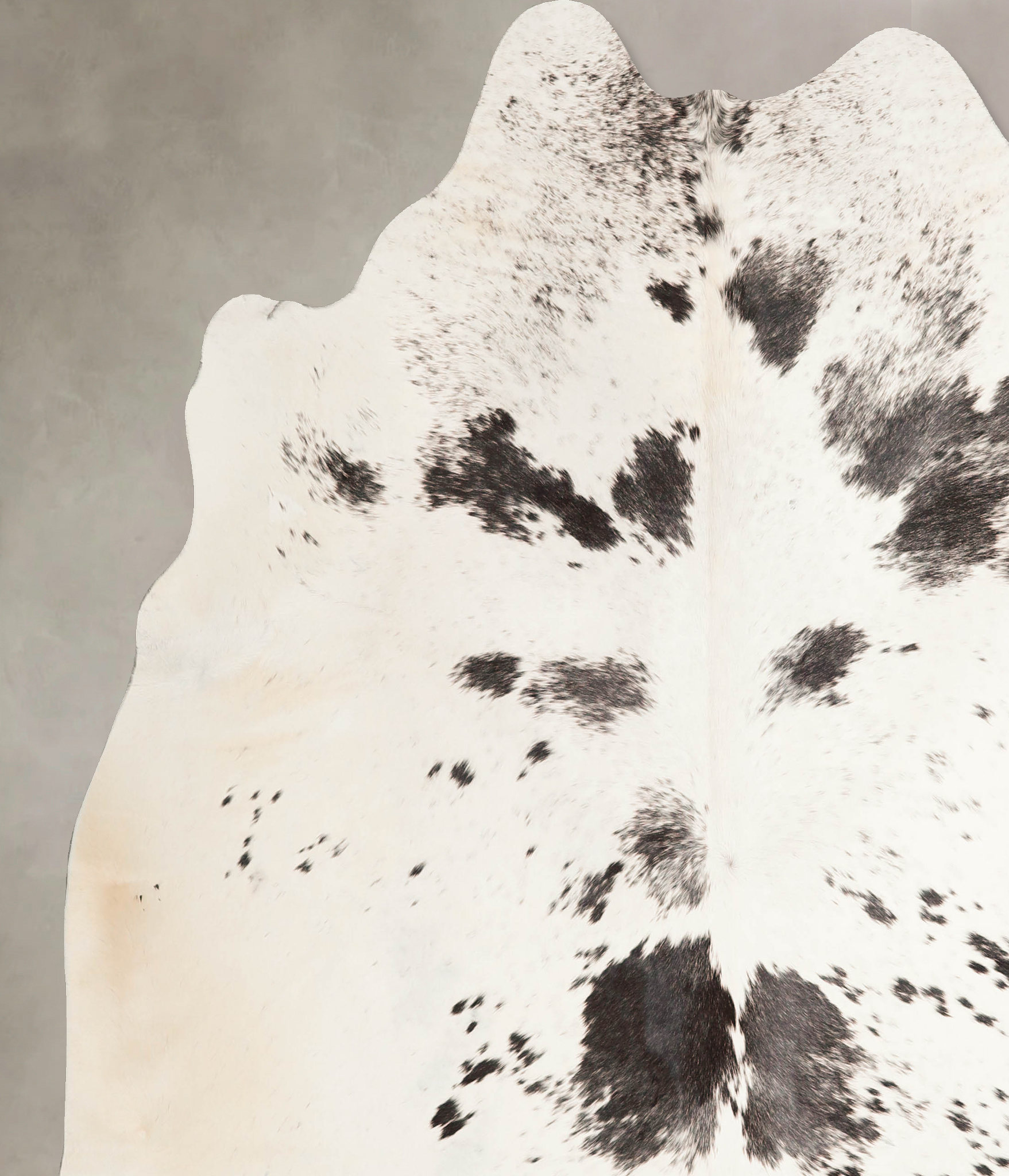 Salt and Pepper Black Cowhide Rug #A45654