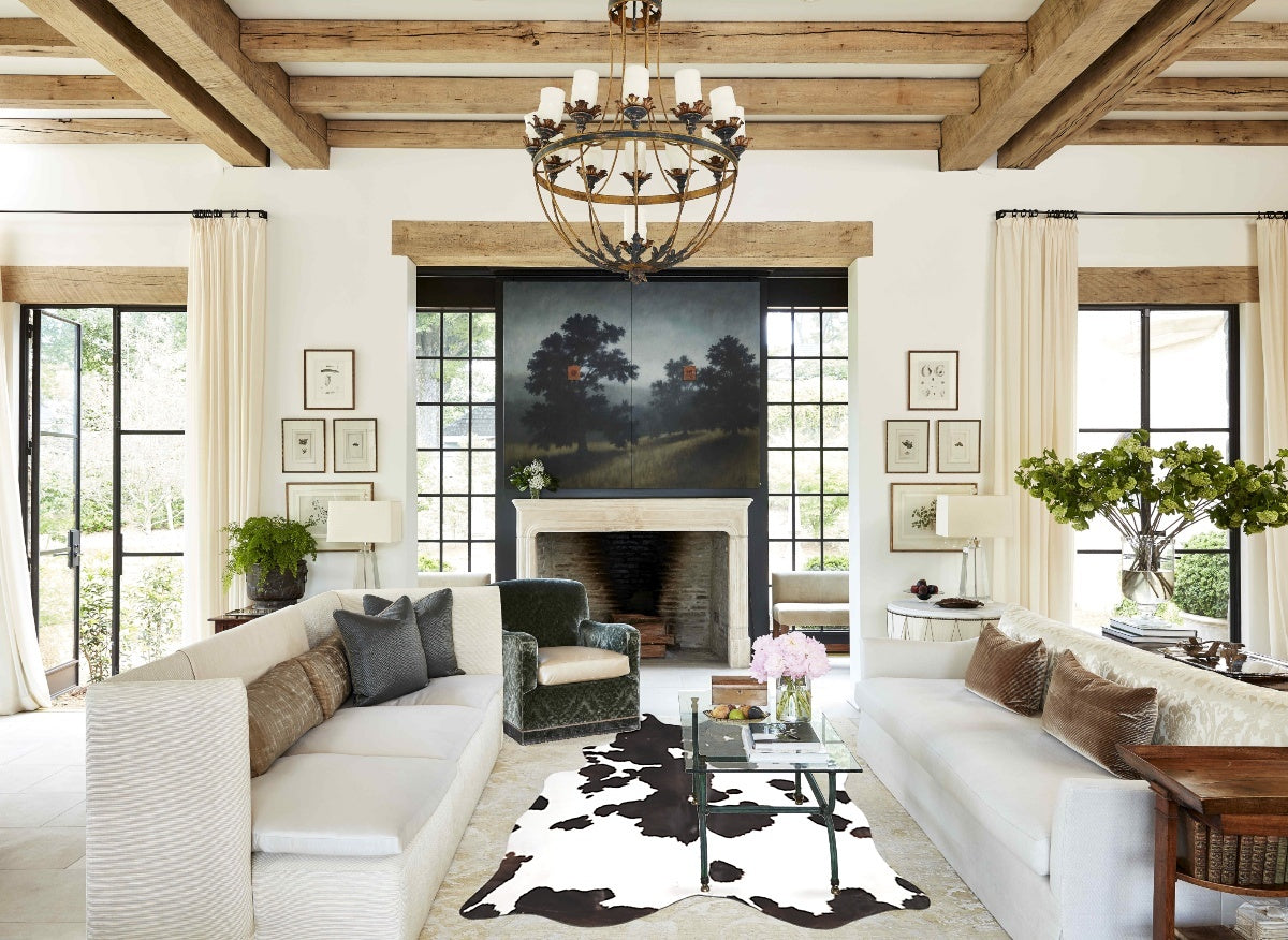 Black and White Cowhide Rug #A45657