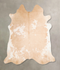 Beige and White X-Large Brazilian Cowhide Rug 6'7