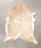 Beige and White X-Large Brazilian Cowhide Rug 7'9