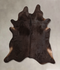 Solid Black X-Large Brazilian Cowhide Rug 7'0