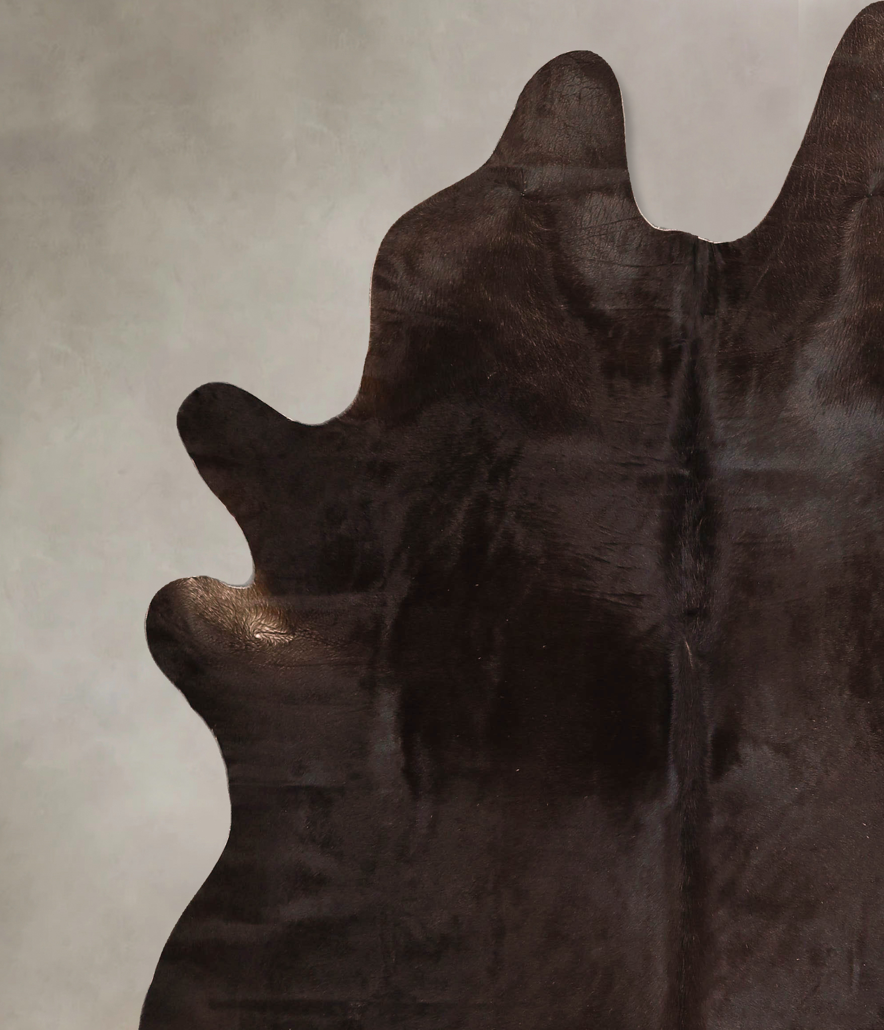 Solid Black Cowhide Rug #A45672