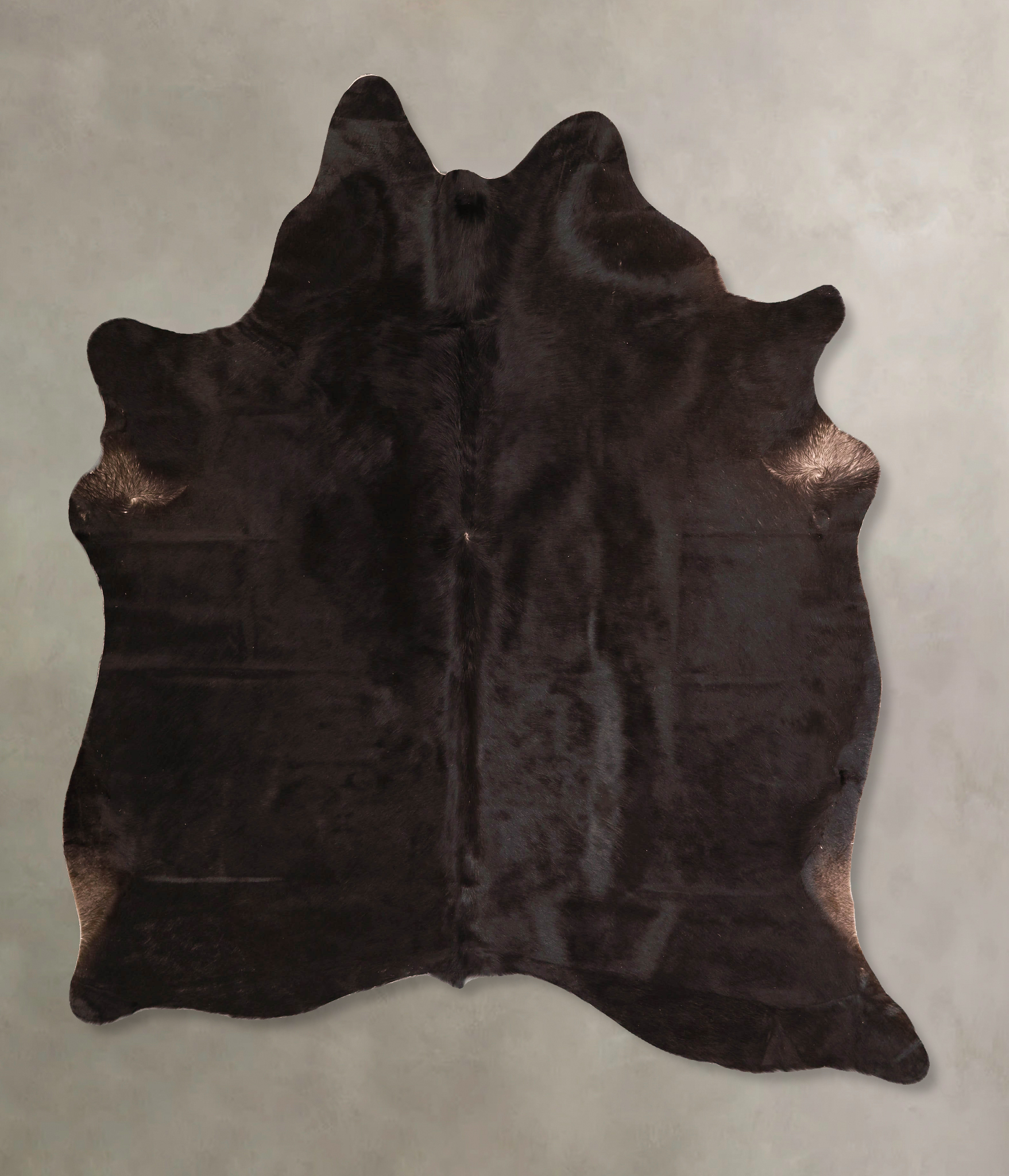Solid Black Cowhide Rug #A45673