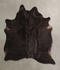Solid Black Large Brazilian Cowhide Rug 6'9