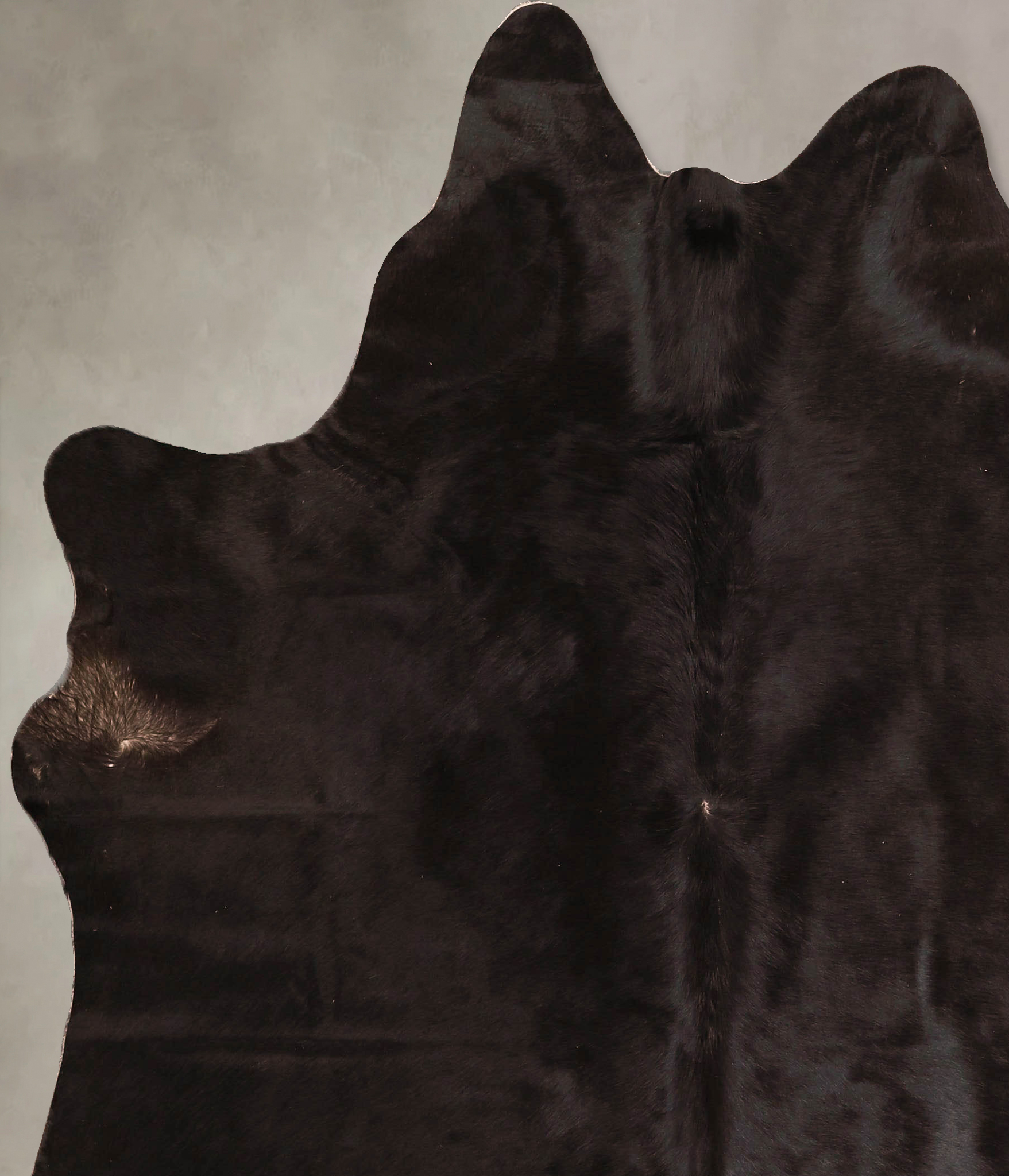 Solid Black Cowhide Rug #A45673