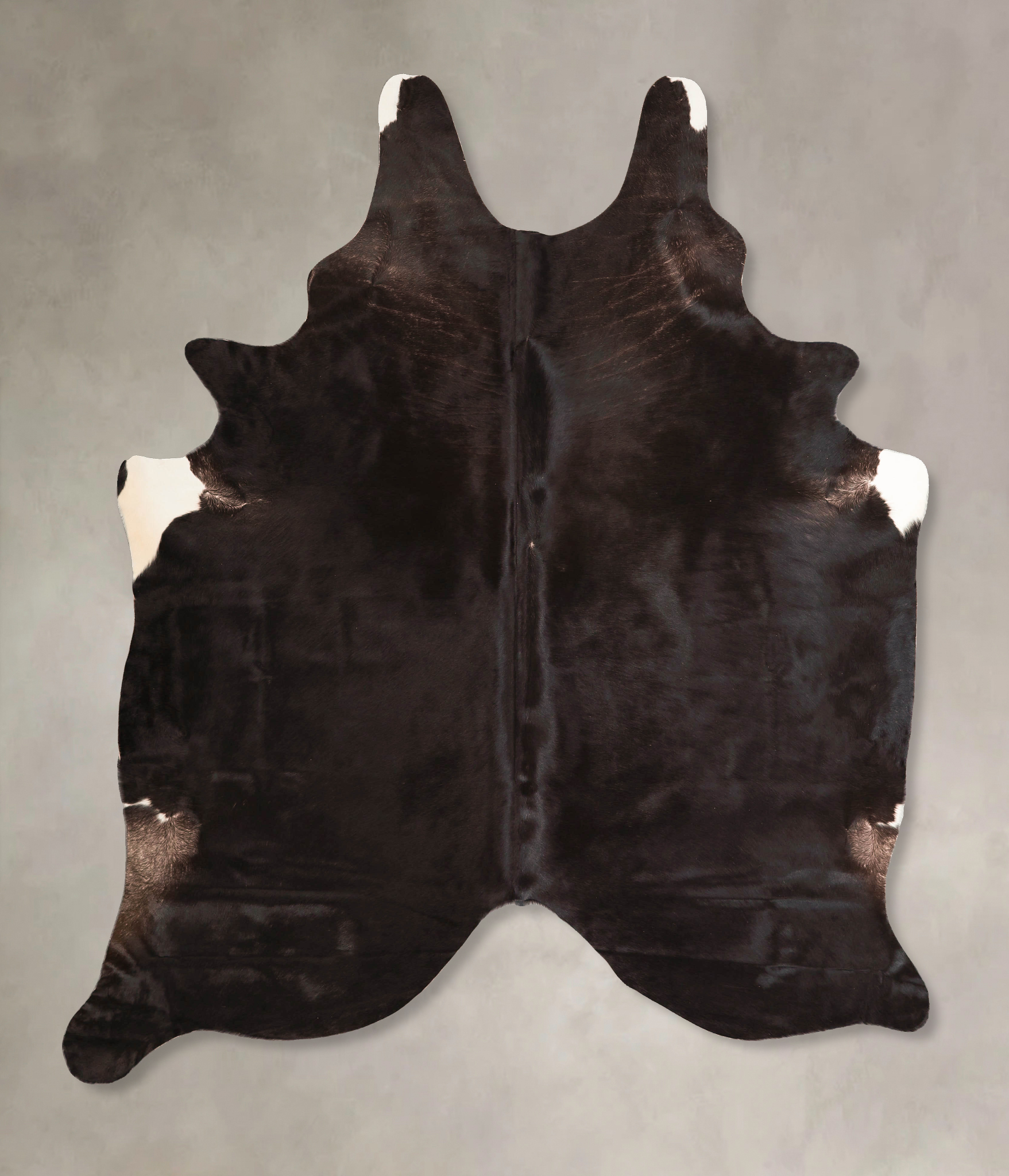 Solid Black Cowhide Rug #A45675