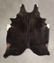Solid Black X-Large Brazilian Cowhide Rug 7'2