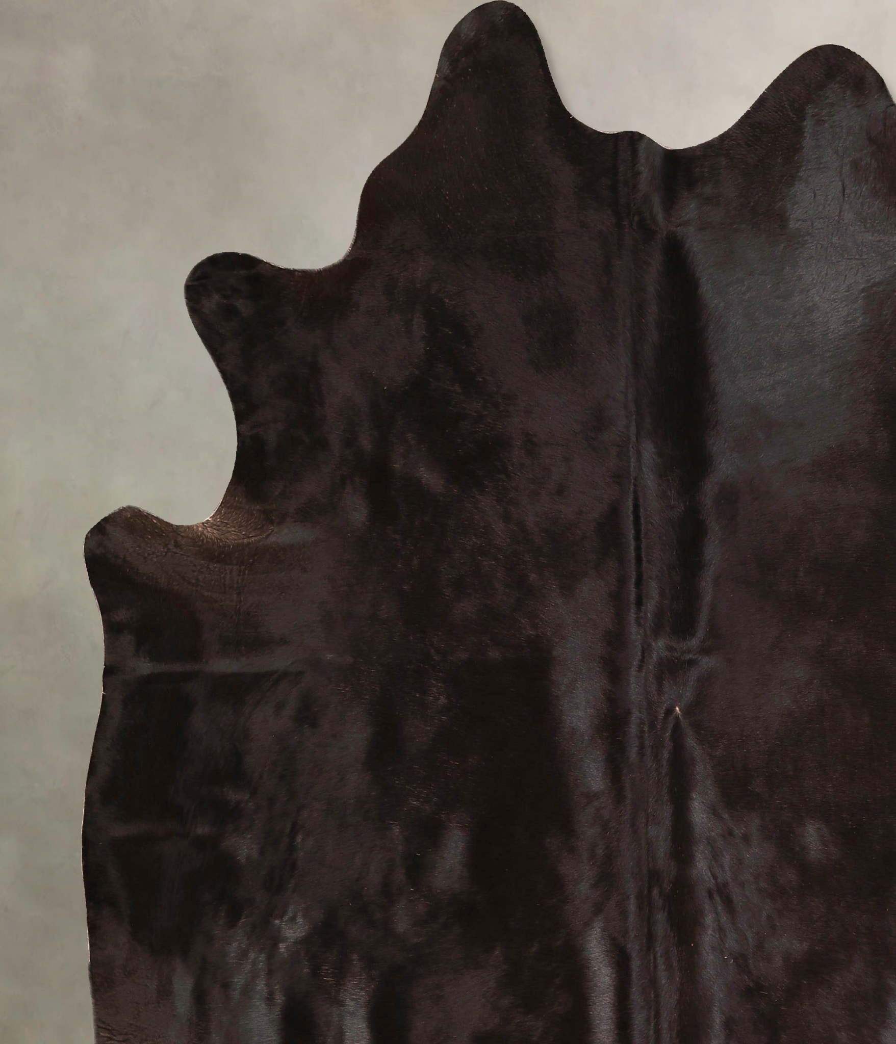 Solid Black Cowhide Rug #A45676
