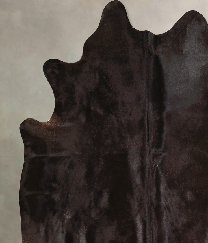 Solid Black X-Large Brazilian Cowhide Rug 6'11"H x 6'3"W #A45676 by Hudson Hides