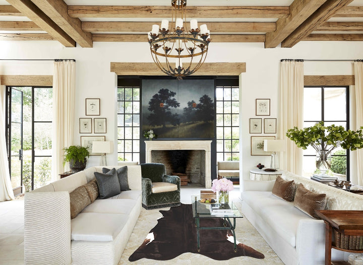 Solid Black X-Large Brazilian Cowhide Rug 6'8"H x 6'5"W #A45677 by Hudson Hides