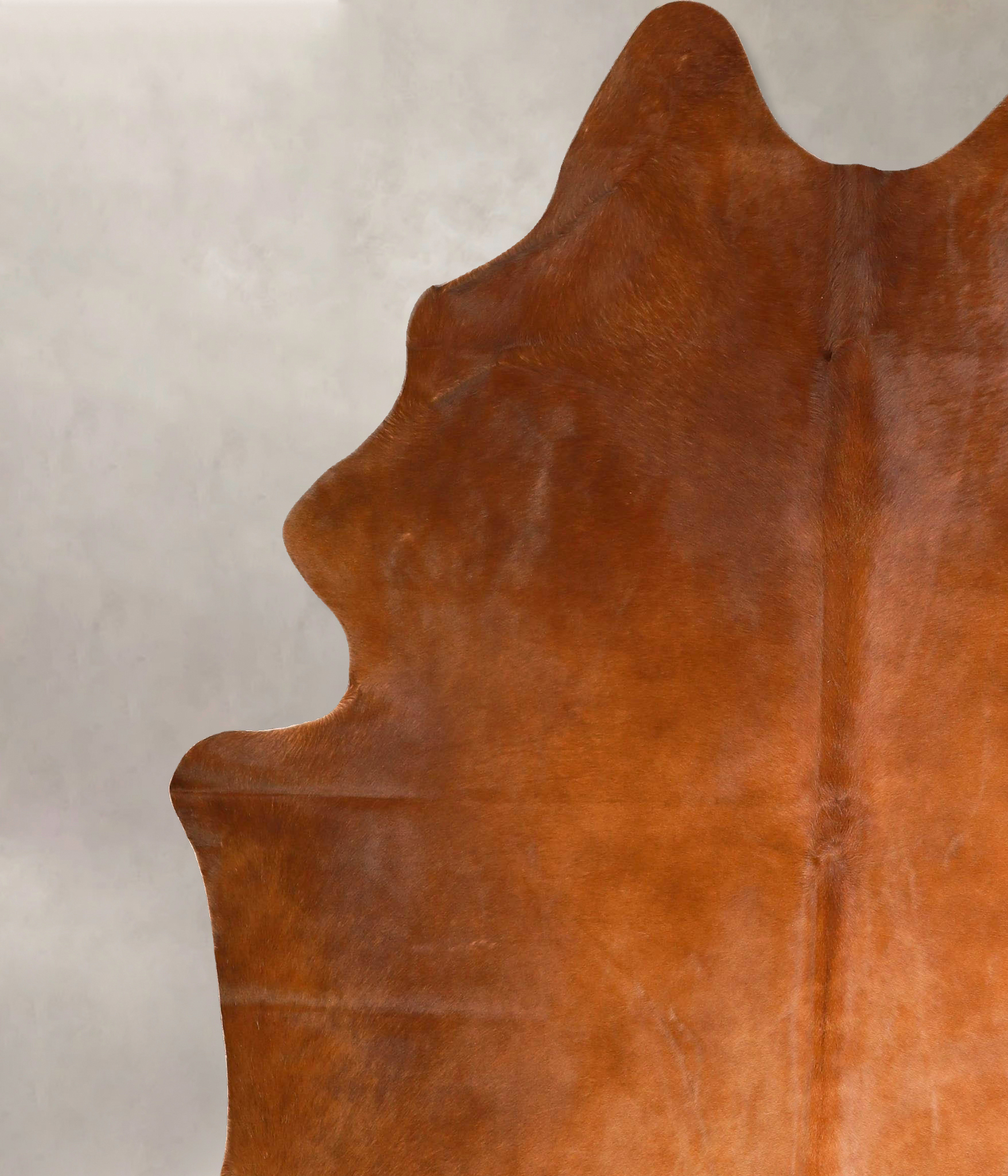 Solid Brown Cowhide Rug #A45679