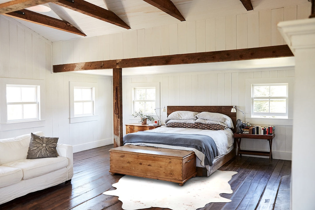 Salt and Pepper Brown Large Brazilian Cowhide Rug 6'7"H x 5'10"W #A456